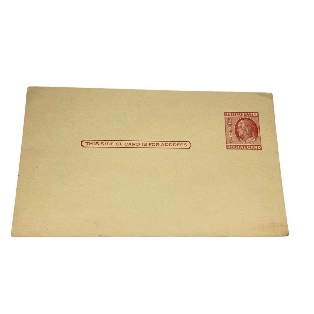 22 Post Card Franklin 2 Cents United States Red Postal Card Postage Stamps